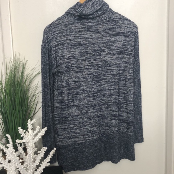 GAP Blue Marled Cowl Neck Knit Sweater Sz XS New!‎ - Picture 6 of 8